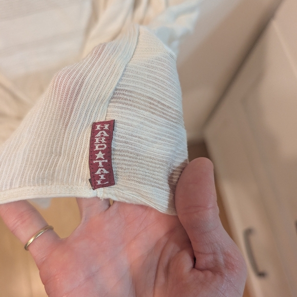 Hard Tail Cream Ribbed Top - Picture 4 of 5